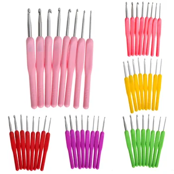 

8PCS/Set Knitting Needles Tools Handle Crochet Hook Aluminum Durable Crochet Hook Yarn Weave Craft Yarn Weave Kit Size Sewing