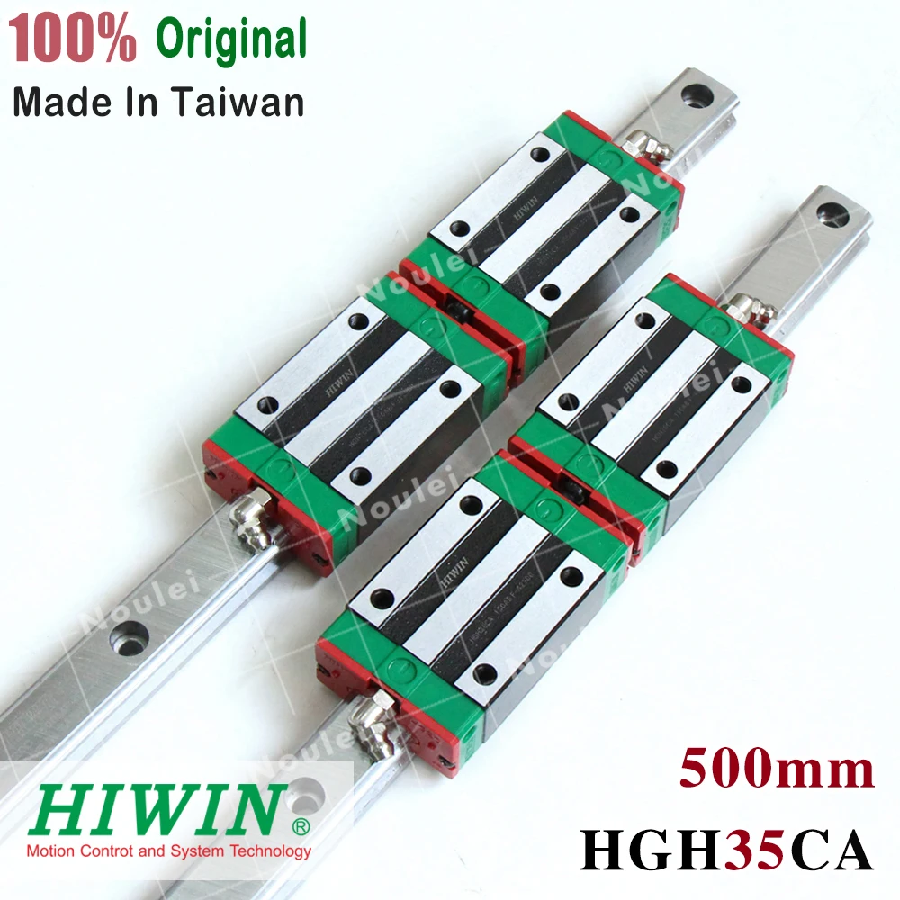 

HIWIN HGH35 4pcs linear slide block with 2pcs 500mm guide rail HGR35 for CNC kit HGH35CA