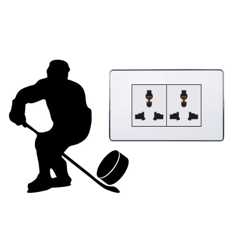 

Hockey Player Cartoon Switch Sticker Decoration Wall Decals 5WS0410