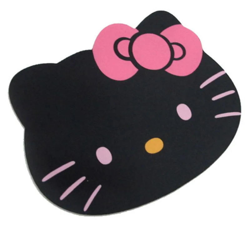 Коврик для мыши HELLO KITTY Kawaii милый аниме мультяшный персонаж черный розовый коврик