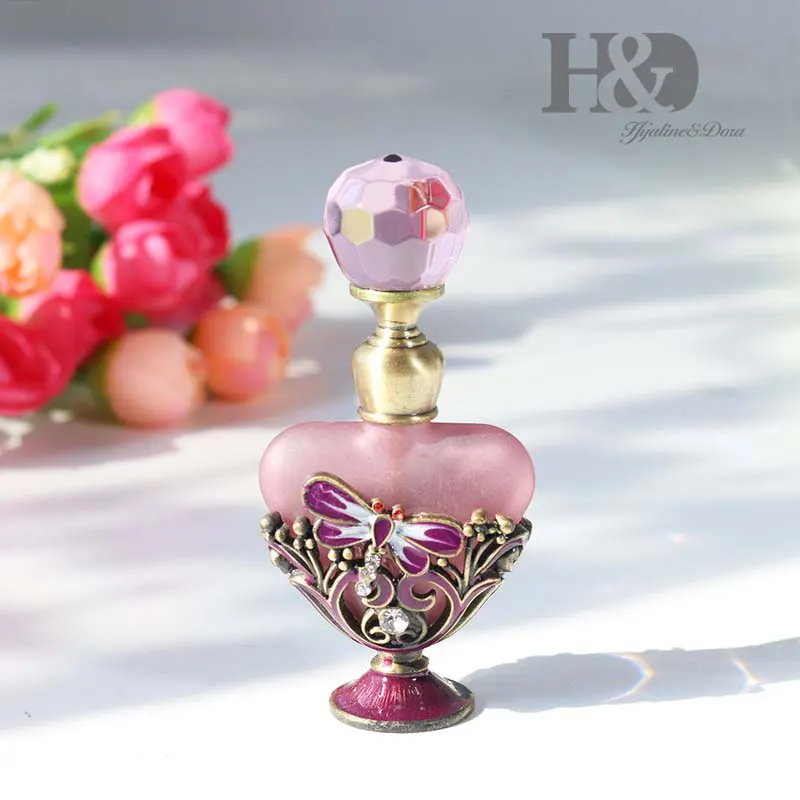 

H&D Empty Refillable 5ML Perfume Bottle Cosmetic Container Gifts for Lady Vintage Retro Glass Container