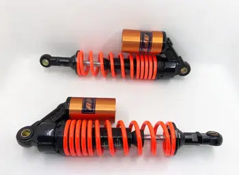 

2 pcs Universal 340mm Motorcycle 7mm Spring Nitrogen Rear Shock Absorber for honda cb400 yamaha suzuki Orange