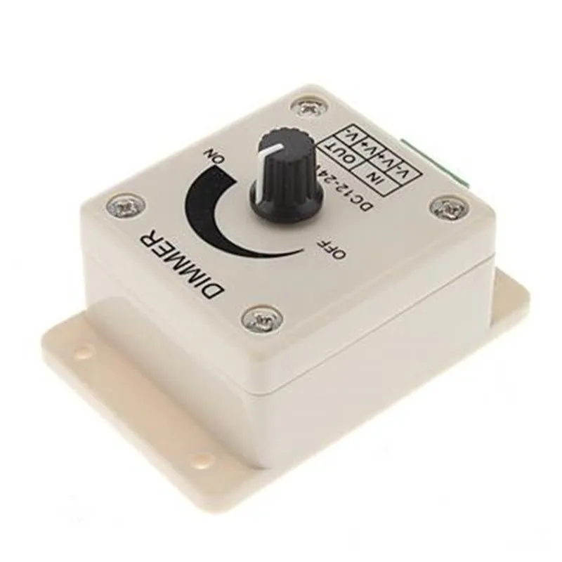 LED Dimmer DC 24V 12V 8A Light Bright Brightness Adjustable Controll