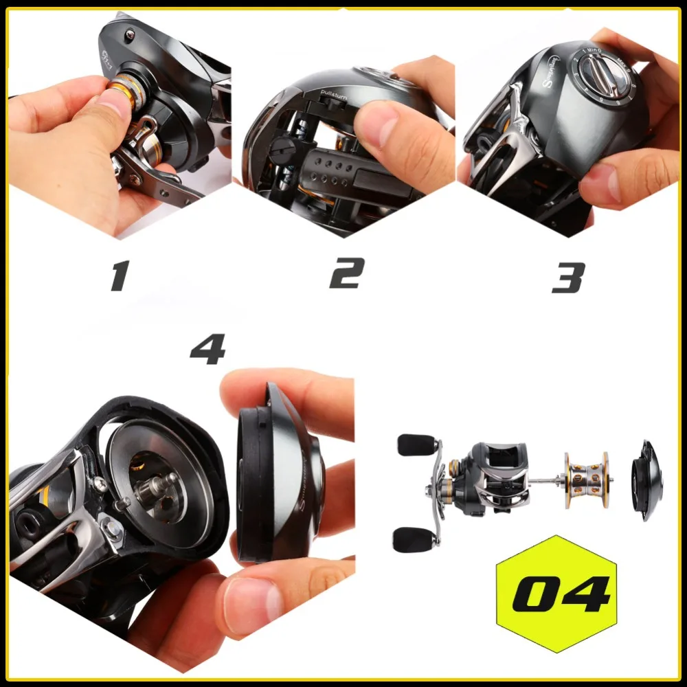 Sougayilang Baitcasting بكرات 11 + 1BB الكارب معدات صيد الأسماك عجلة اليسرى/اليد اليمنى باس الطعم صب الصيد بكرات المياه المالحة بكرة لفائف