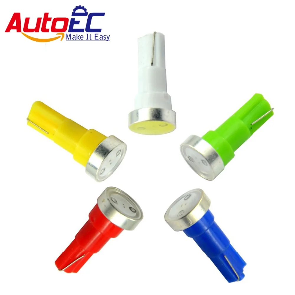 AutoEC 10x T5 1 Вт 1smd 37 58 70 73 74 светодиодный индикатор автомобильного приборсветильник индикатор для салона белый красный синий зеленый желтый # LA03