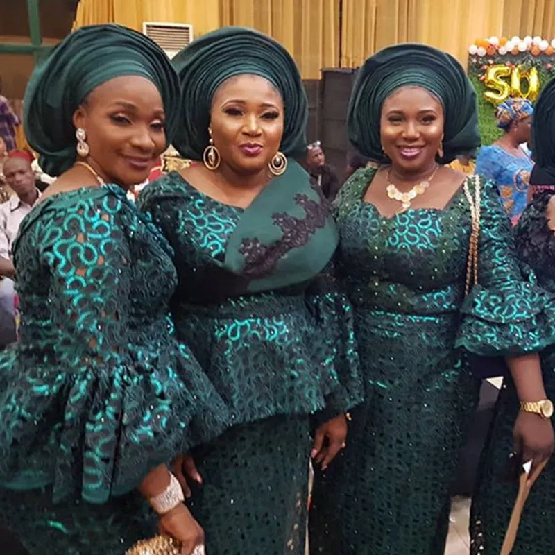 FolaSade 5 ярдов Очаровательная африканская кружевная ткань для ASO EBI ручная работа