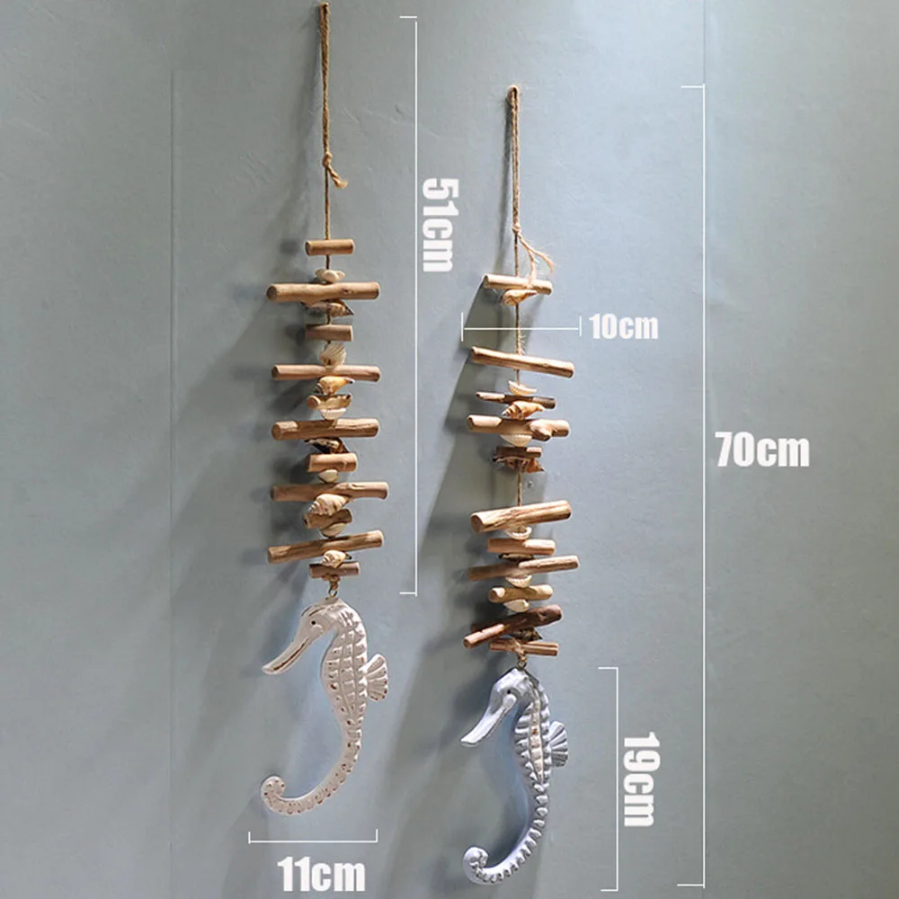 Деревянная Морская звезда, подвесная Рыбная нить, морской конек, морская звезда, подвесная домашняя подвесная подвеска в средиземноморском стиле, декоративная подвесная витрина на стену