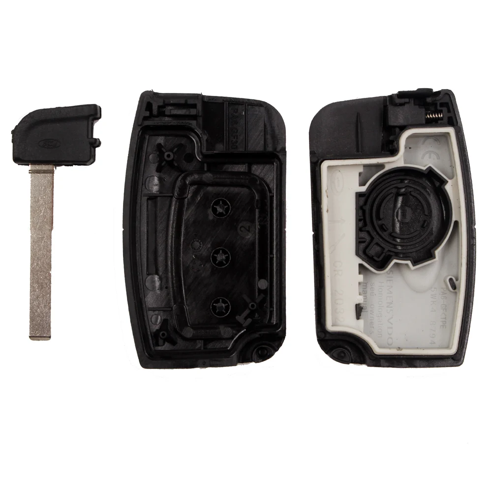 KEYECU умный пульт дистанционного ключа автомобиля оболочки чехол кейс для брелока 3 кнопки для фокуса Mondeo Galaxy S-Max