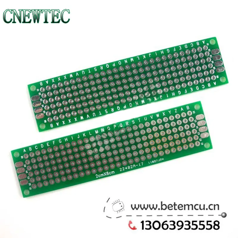 100 шт. 2x8 см Прототип PCB 2 слоя панель универсальной платы|prototype pcb|pcb 2pcb prototype layer |