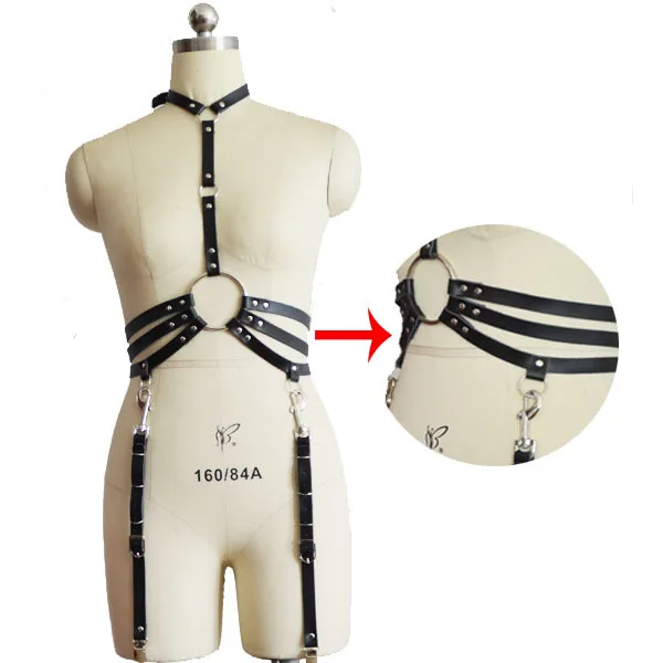 Новое поступление подвязки из кожаного материала Чулки с ремнем|harness garter|stockings