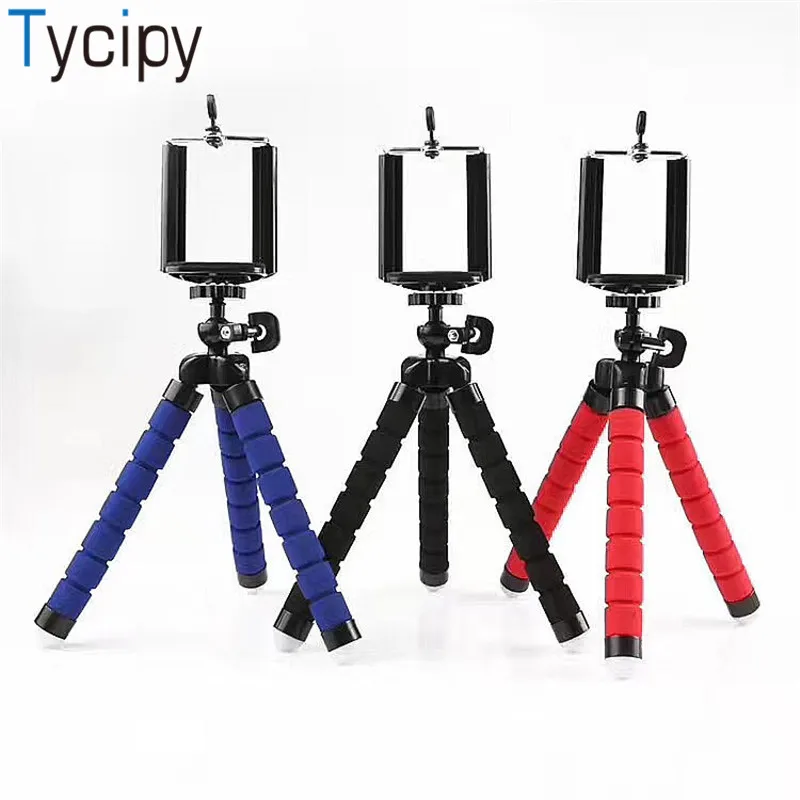 Tycipy Flexible Sponge Octopus Tripod Mini Phone Holder Stand for