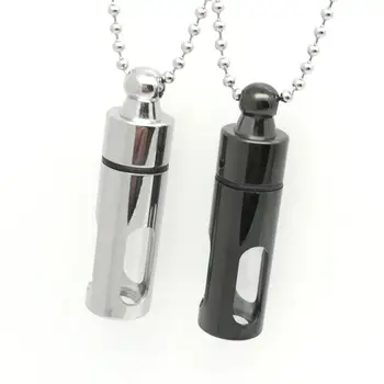 

Women Necklaces Stainless Steel Glass Collect Sand Flower Open Bottle Memorial Pendant Necklace Cremation Urn Jewelry