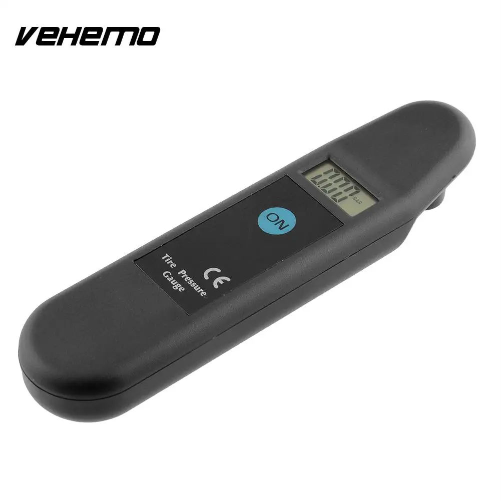 

Vehemo Motocycle Bike Tyre Tire Pressure Gauge Check Measure Digital LCD Display