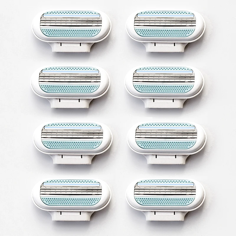 Шт. 1 шт. Бритва Ручка + 4 лезвия для бритвы женские лезвие для бритвы ручка Замена тройной