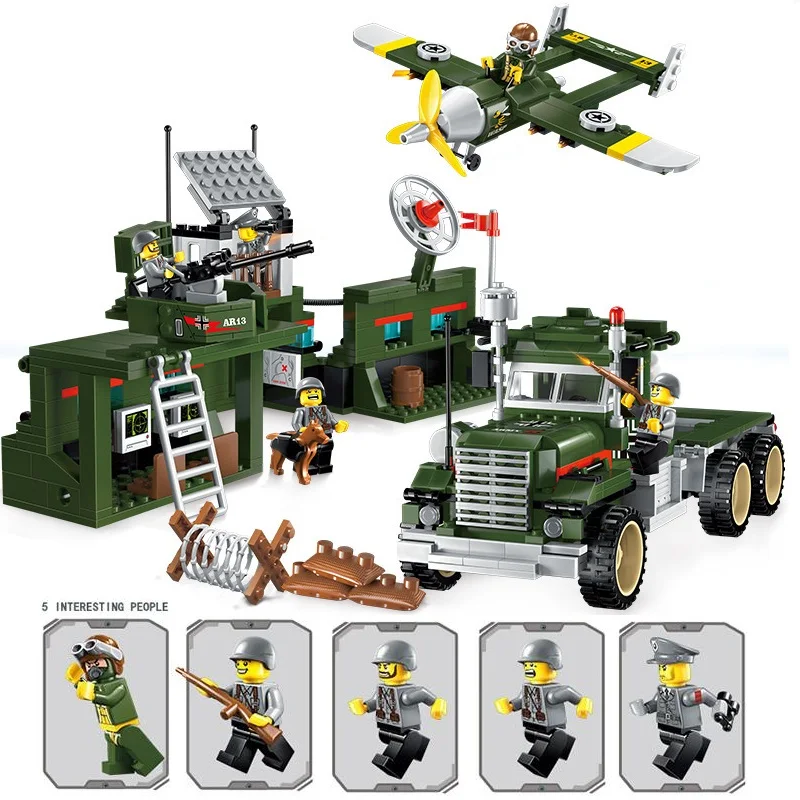 

ENLIGHTEN City Fighter Military War Mobile combat Car vehicles Building Blocks Sets Bricks Kids Toys