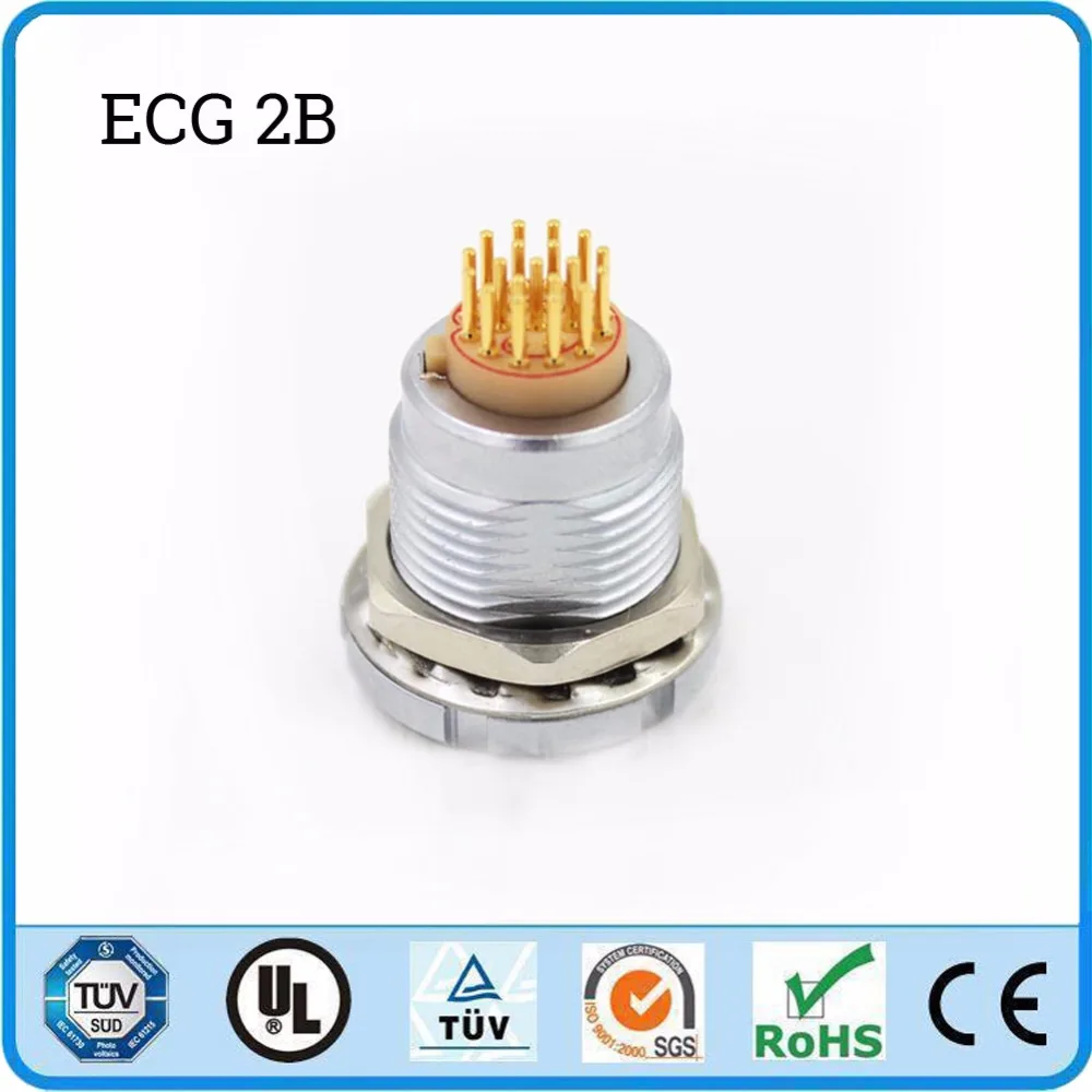 

LEMO Metal Circular Connector ECG 2B 2 3 4 5 6 7 8 9 10 14 16 18 19 pin Socket Two Nuts Straight Contact for PCB Printed Circuit