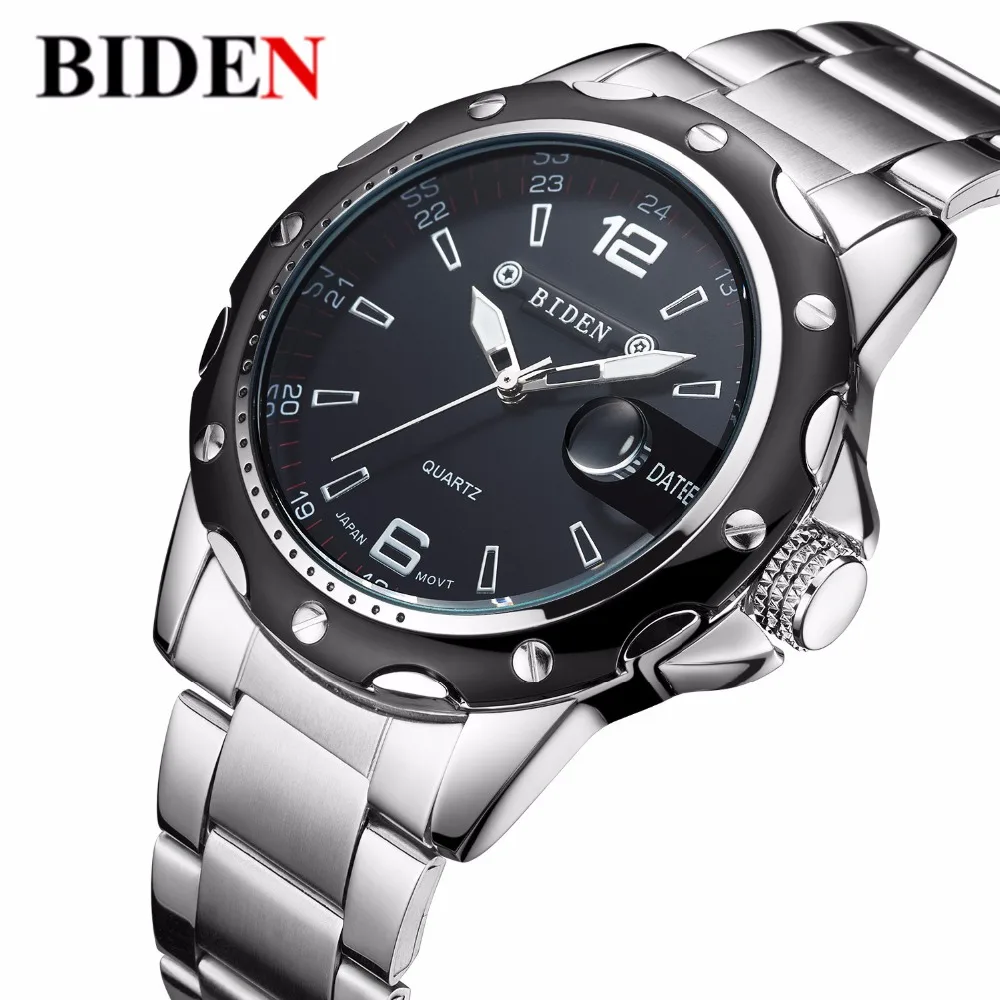 Mens Watch Top Brand Luxury Full Steel Date Sport Military Watches Waterproof Male Quartz Analog Wristwatch Clock 2018 Gift