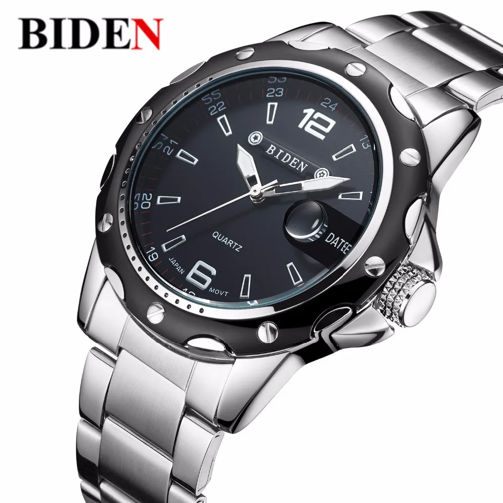 Мужские наручные часы лучший бренд класса люкс часы с полностью стальным корпусом водостойкий мужской Кварцевые часы аналоговые
