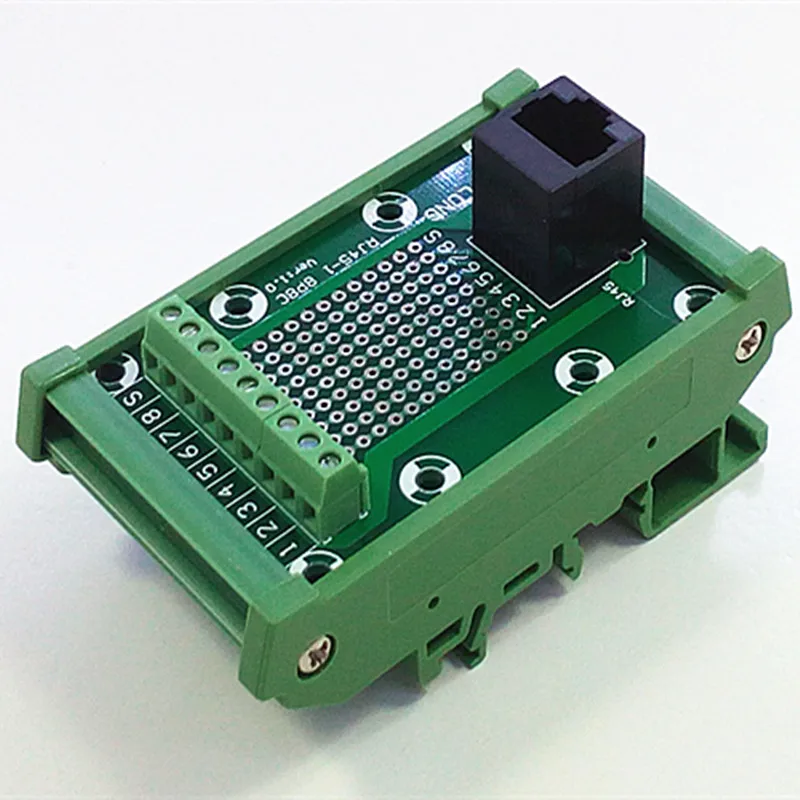 

DIN Rail Mount RJ45 Module,RJ45 8P8C Jack Buss Board.