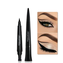 Горячее предложение, новинка, карандаш для глаз, штамп, жидкий карандаш для глаз, водонепроницаемый черный карандаш для глаз, двухсторонний макияж, марки, красота, косметика