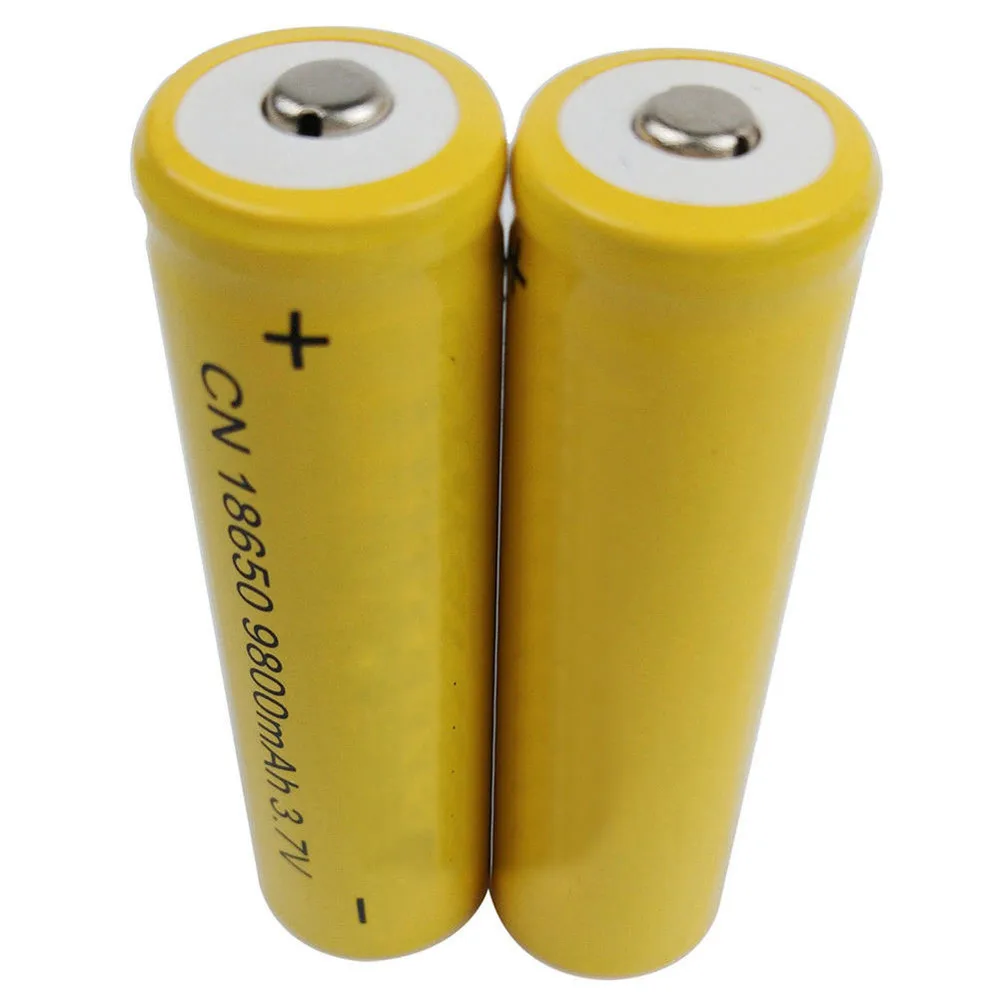 Buy HIPERDEAL 2PCS 3.7V 9800mAH Li ion Rechargeable 18650 Battery For