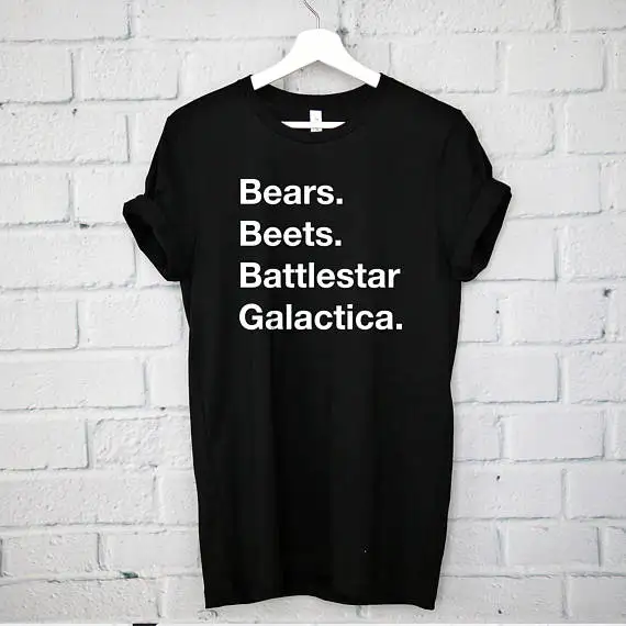 

Bears. Beets. Battlestar Galactica. T-Shirt, The Office Shirt, Dwight Schrute, Michael Scott, Schrute Farms-D523