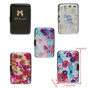 

THINKTHENDO Bank Credit Card Hard Case RFID Block Aluminium Printed Holder Security Wallet New Fashion Random color