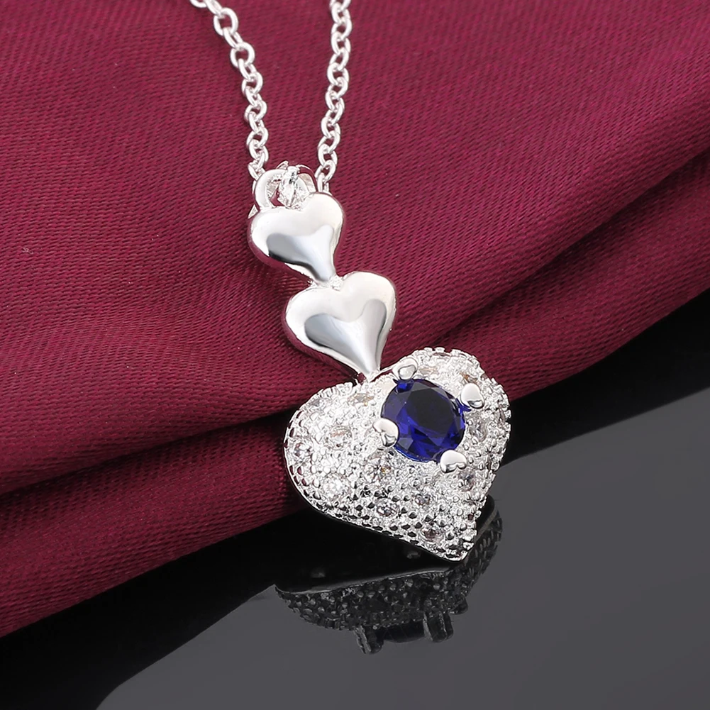 

Heart pendant Necklace Simple crystal Chain Pendants Necklaces Sweater Accessories Anniversary Wedding Ornament jewelry