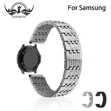 22mm for Gear S3 Classic / Frontier R760 R770 Stainless Steel Watchband for Samsung Galaxy Watch 46mm Band Wrist Strap Bracelet 22mm stainless steel watchband tool for gear s3 metal clip band watch strap wrist bracelet for samsung gear s3 classic frontier