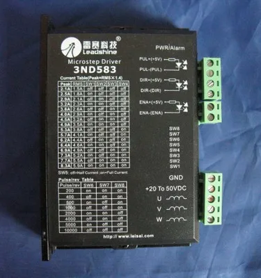 

Leadshine 3ND583 3-phase stepping Drive work 36-50 VDC out 2.1A to 8.3A for NEMA 23 stepper motor