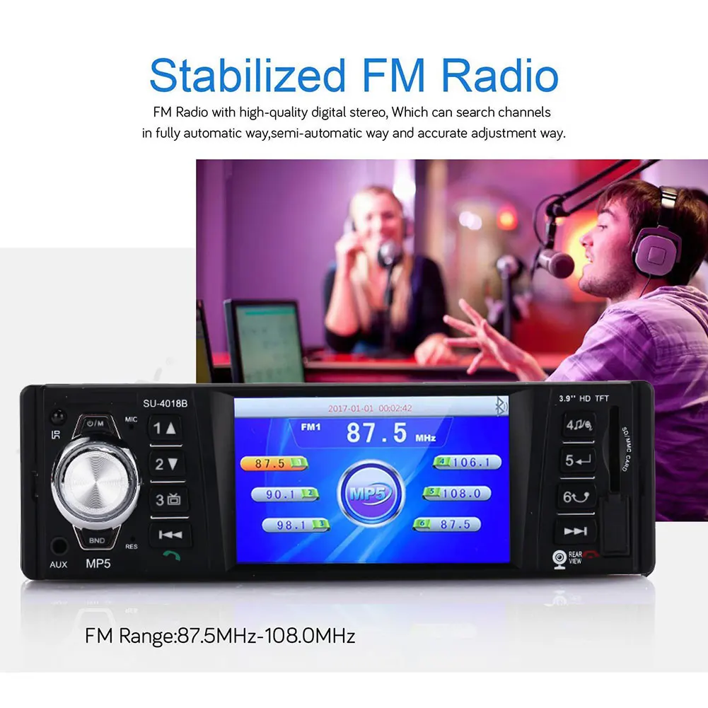 MP5 плеер fm передатчик музыкальный стереоскопический звуковой эффект Smart Bluetooth