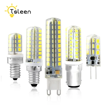 

TSLEEN SMD2835 LED Silicone Corn bulb White Warm White light AC DC 12V 220V G4 G9 E12 E14 Replace 20-50W Halogen lamp Chandelier