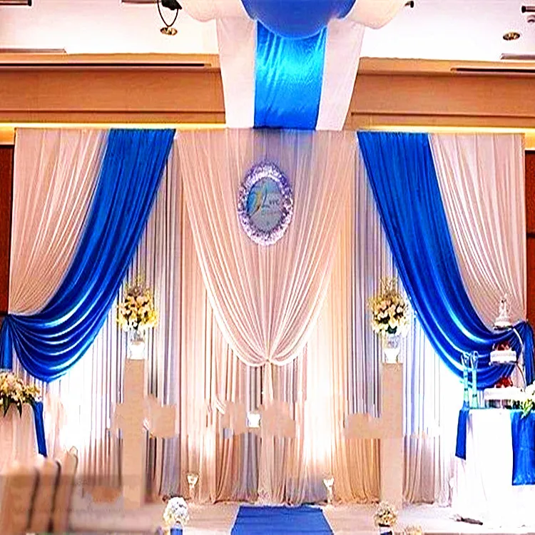 3M*6m-ice-silk-Wedding-Backdrop-Curtains-white-and-blue-...