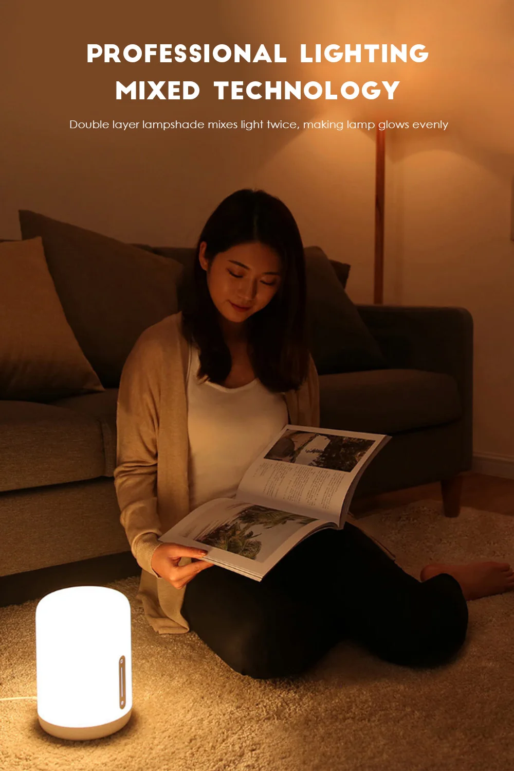 Xiaomi Mijia Bedside Lamp 2 Smart Night Light Voice Control LED Lamp Touch Control Mi Home App Led Bulb For Apple Homekit