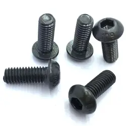 M3x12mm Нить Кнопку Шестигранная головка Кепки болт 100 шт