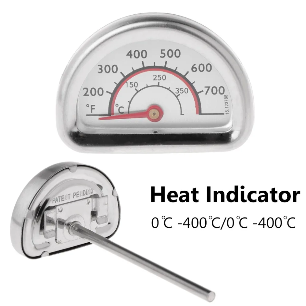 Биметаллический термометр из нержавеющей стали, индикатор тепла, датчик, барбекю для гриля