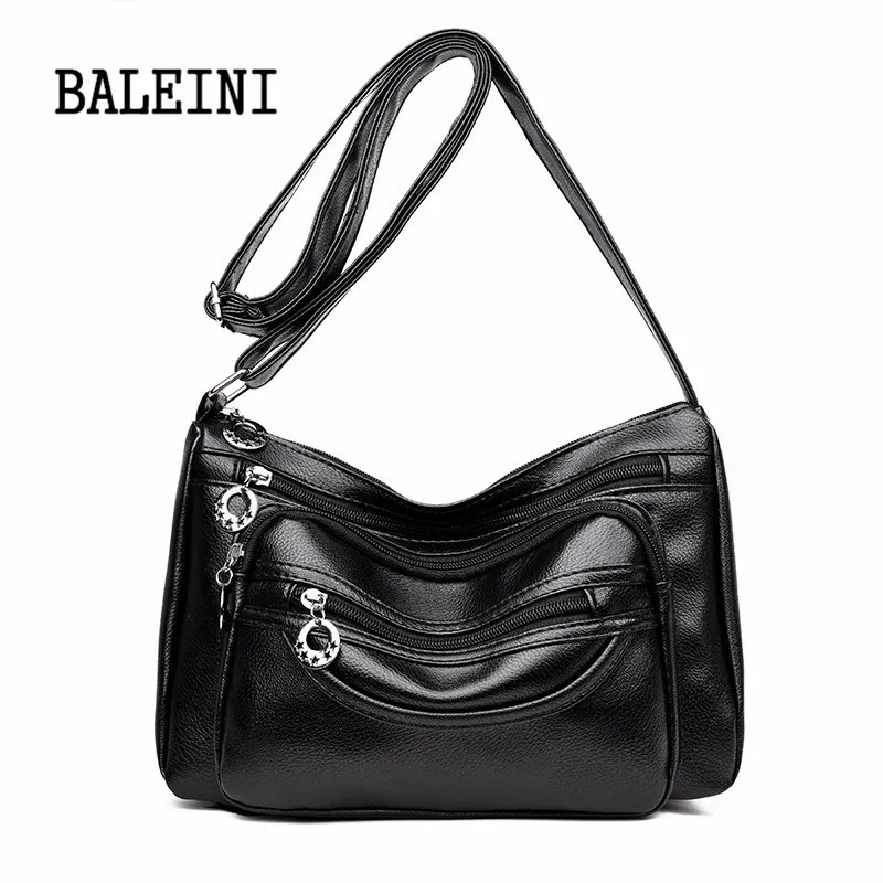 

Women Shoulder Bag Casual Totes Bags Leather Big Ladies Handbag Female Soft Material Large Capacity Vintage Bags bolsa feminina
