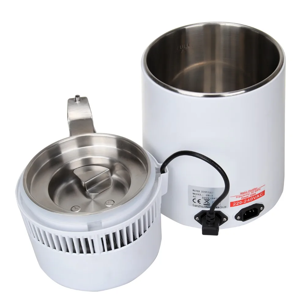  (Ship from EU) 4L Pure Water Distiller Filter Machine Purifier Filtration Hospital Home Office Kitc - 32266097521