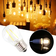 Retro LED Filament Light Lamp E27 2W 220-240V G45 Clear Glass Shell Vintage Led Bulb Decoration Lamp