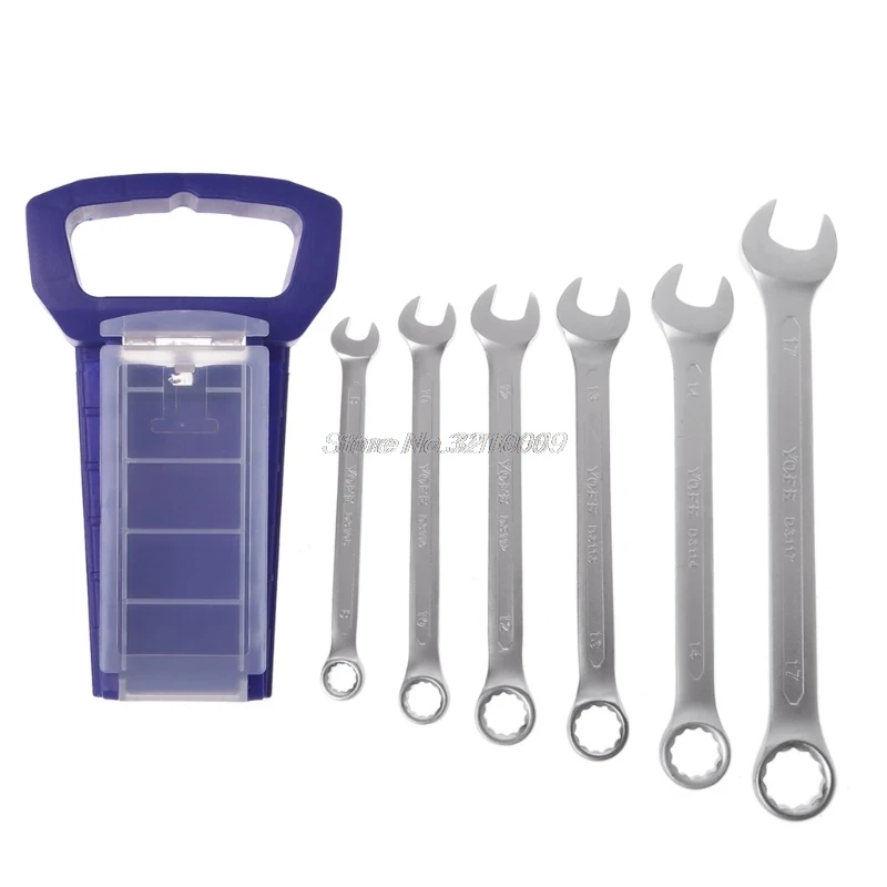 

OOTDTY 6Pcs 8-17mm Dual Use Ratcheting Ratchet Wrench Quick Spanner Repair Hand Tools Aug28 Drop Ship