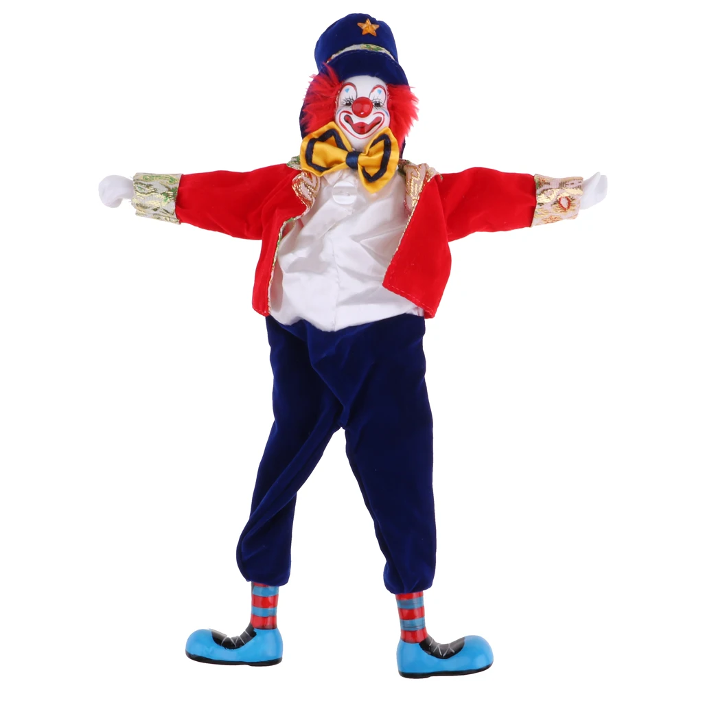 Funny Smile Clown Man Figure Doll Toy Halloween Decor Ornaments Birthday Gift 41cm #2 Porcelain Dolls Making