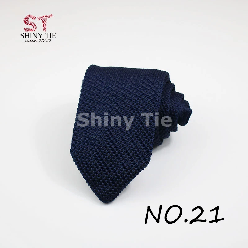 Оригинальные вязаные галстуки в горошек, однотонный мужской треугольник, тканый галстук из полиэстера, Тонкий Повседневный галстук, зимний галстук для мужчин, аксессуары - Цвет: 21