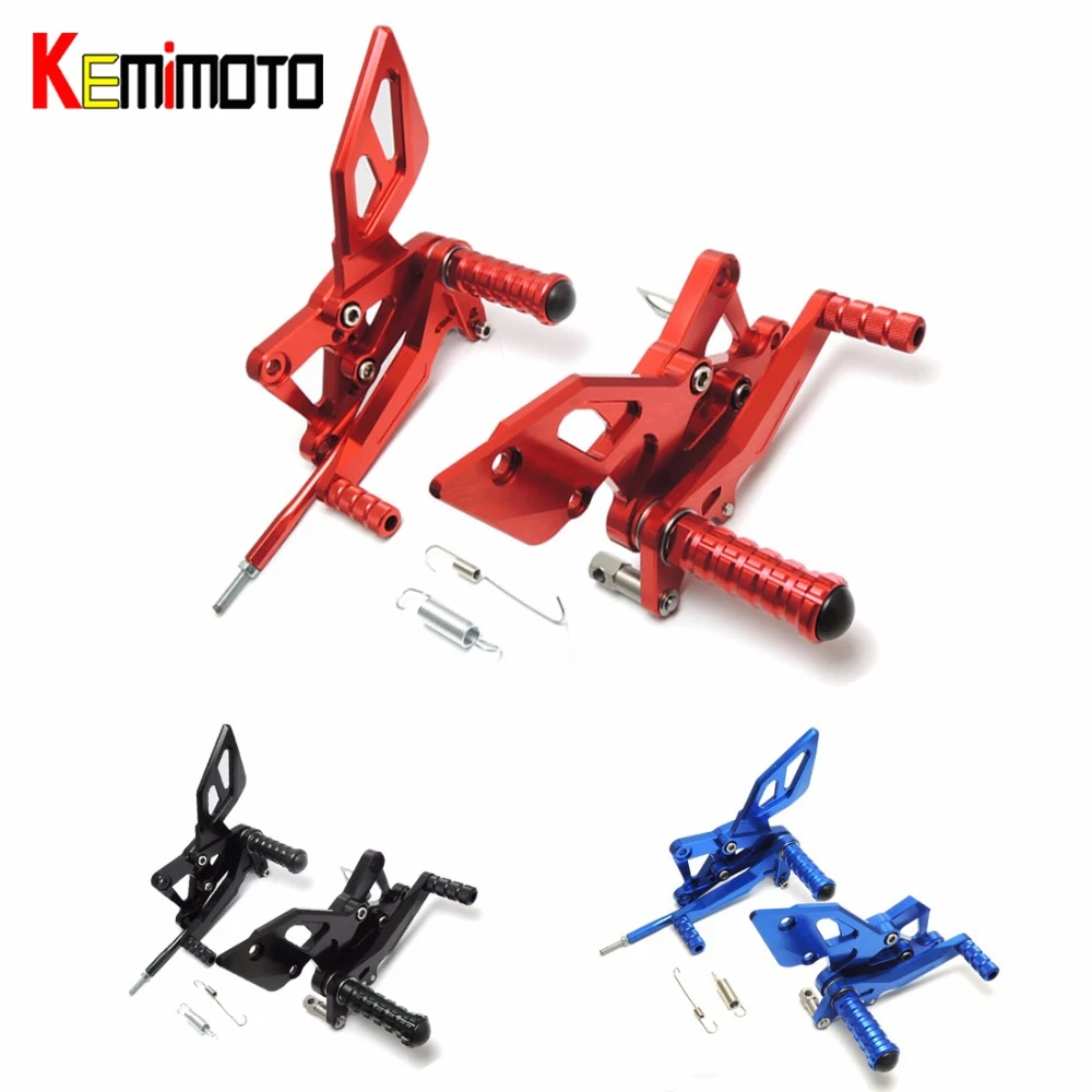 

KEMiMOTO FOR YAMAHA YZF-R25 R3 MT-03 2015-2016 CNC Adjustable Rearsets Foot Pegs Rear Set Rest 100% Brand new