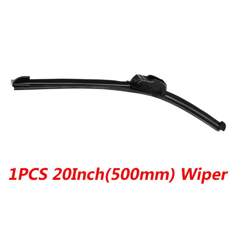 1pcs 20inch 500mm 1 шт. J-type мягкий резиновый безрамный Бескаркасный лобовое стекло автомобиля стеклоочистителя 14''16''1" 18'19'20''21'22'24'26'' - Цвет: 1pcs 20inch 500mm