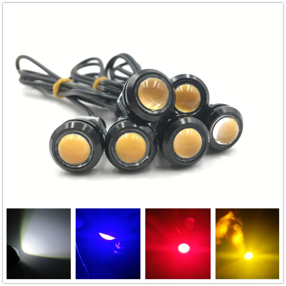 

6x 18mm White Red Ice Blue Amber DC 12V 24V 15W Eagle Eye LED Daytime Running DRL Backup Light Car Auto Lamp