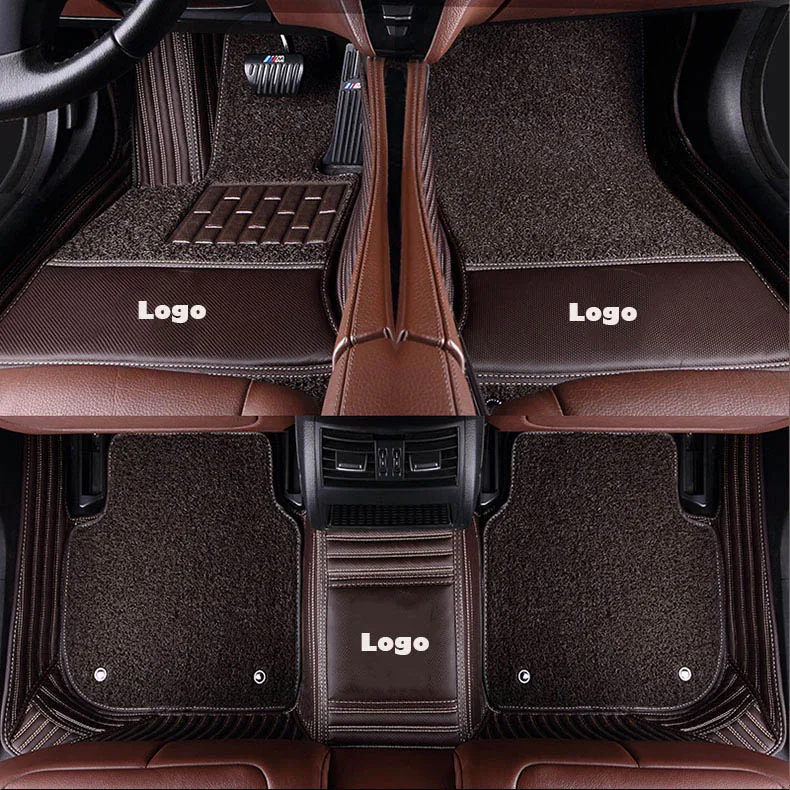 Изготовленный На Заказ автомобильный коврик для Landrover evoque Discovery Sport RANGE ROVER велар(Land ROVER RANGE ROVER Discovery 3/4/5 freelander 2 Автомобильные аксессуары stying - Название цвета: Coffee double layer