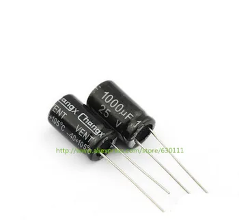 

100PCS 1000uF25V 1000uF 25V electrolytic capacitors Free shiping 10mm*21mm