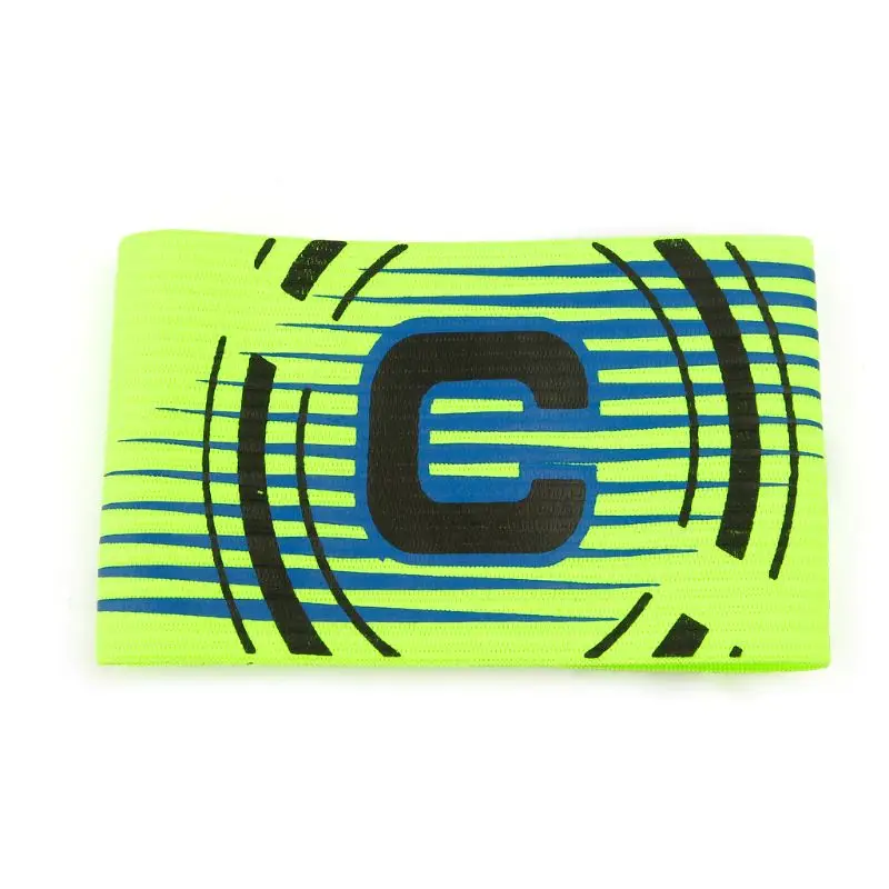 fluorescent green Football Captain Armband Elastic Adjustable Arm Band Leader Soccer Competition Adult Children Kids Gift - Цвет: fluorescent green