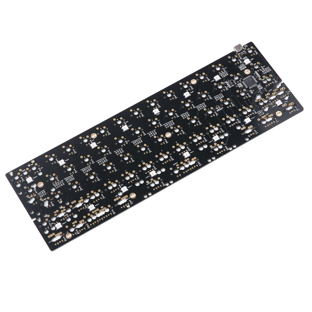 

V3 DZ60 PCB 60% layout Mini usb/Type-C interface with RGB undergrow supprt arrow key for custom mechanical keyboard