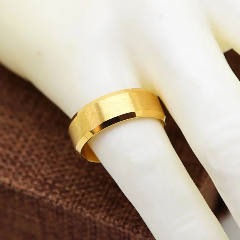 8mm Wedding font b Ring b font Gold color Classical Trendy font b Finger b font